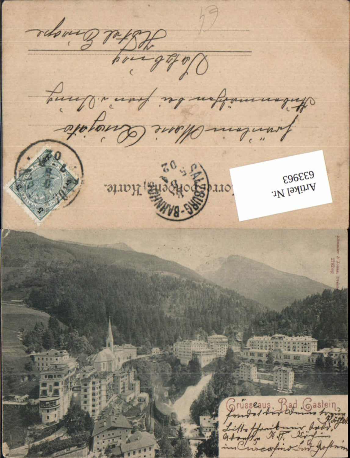 633963, Greetings from Bad Gastein, Badgastein pub Römmler & Jonas 2782 eg