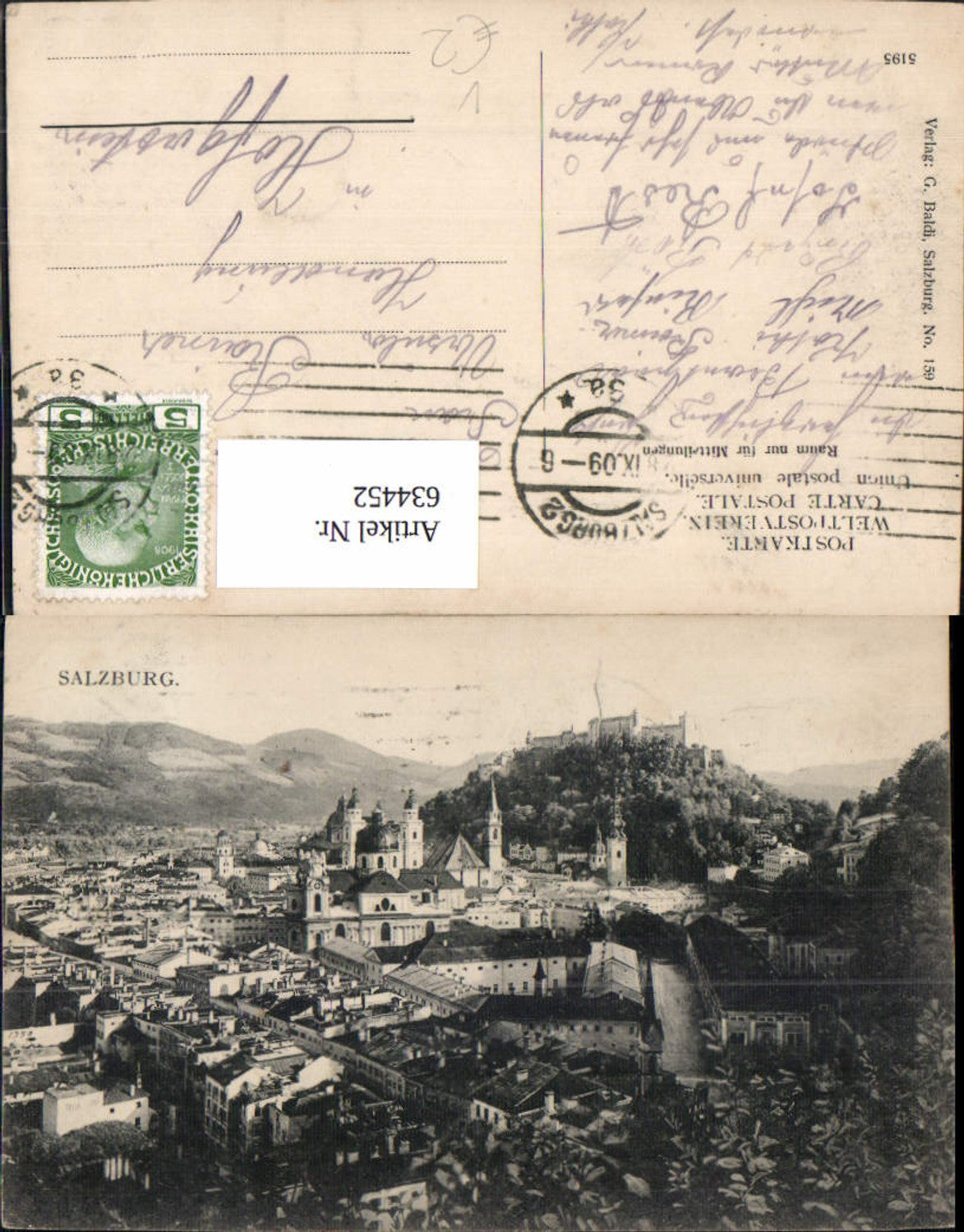 634452,Salzburg Ansicht pub G. Baldi 159