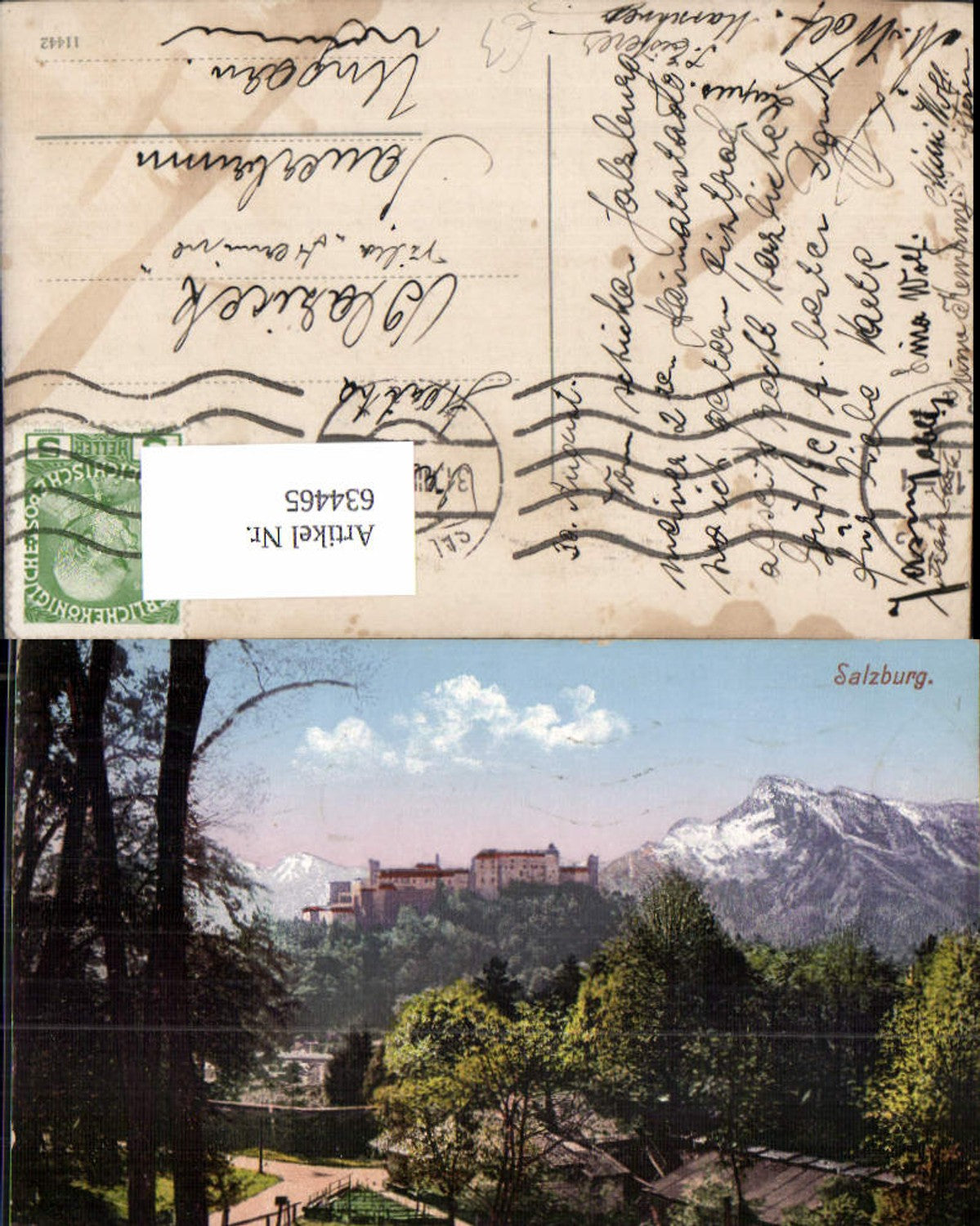 634465,Salzburg Ansicht m. Festung