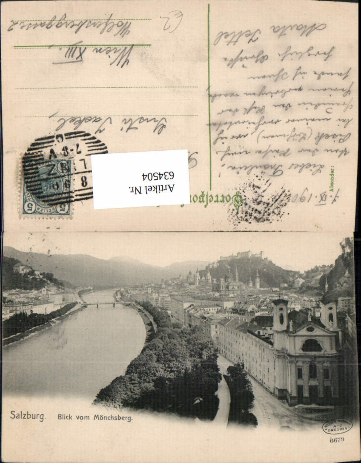 634504,Salzburg Blick v. Mönchsberg