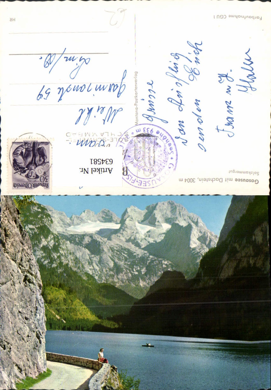 634581,Gosausee m. Dachstein Gosau