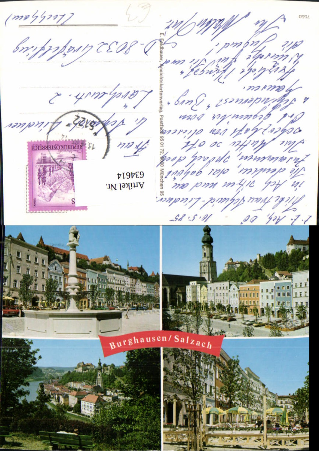 634614,Mehrbild Ak Burghausen Salzach Hauptplatz