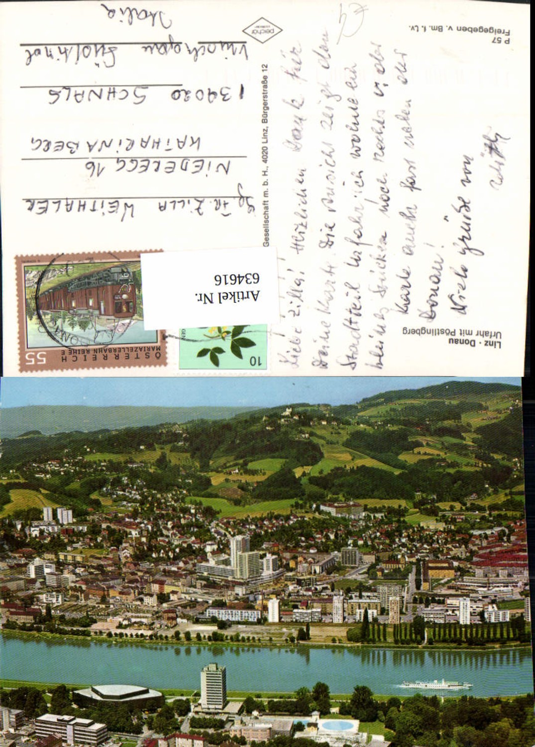 634616,Linz a. d. Donau Urfahr m. Pöstlingberg
