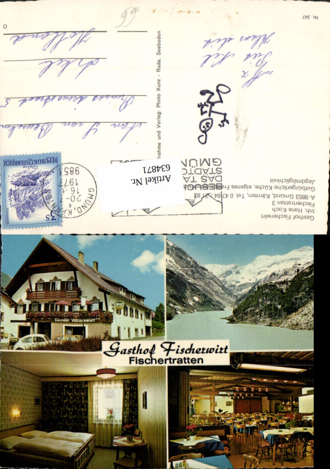 634871,Mehrbild Ak Gmünd Kärnten Gasthof Fischerwirt VW Käfer