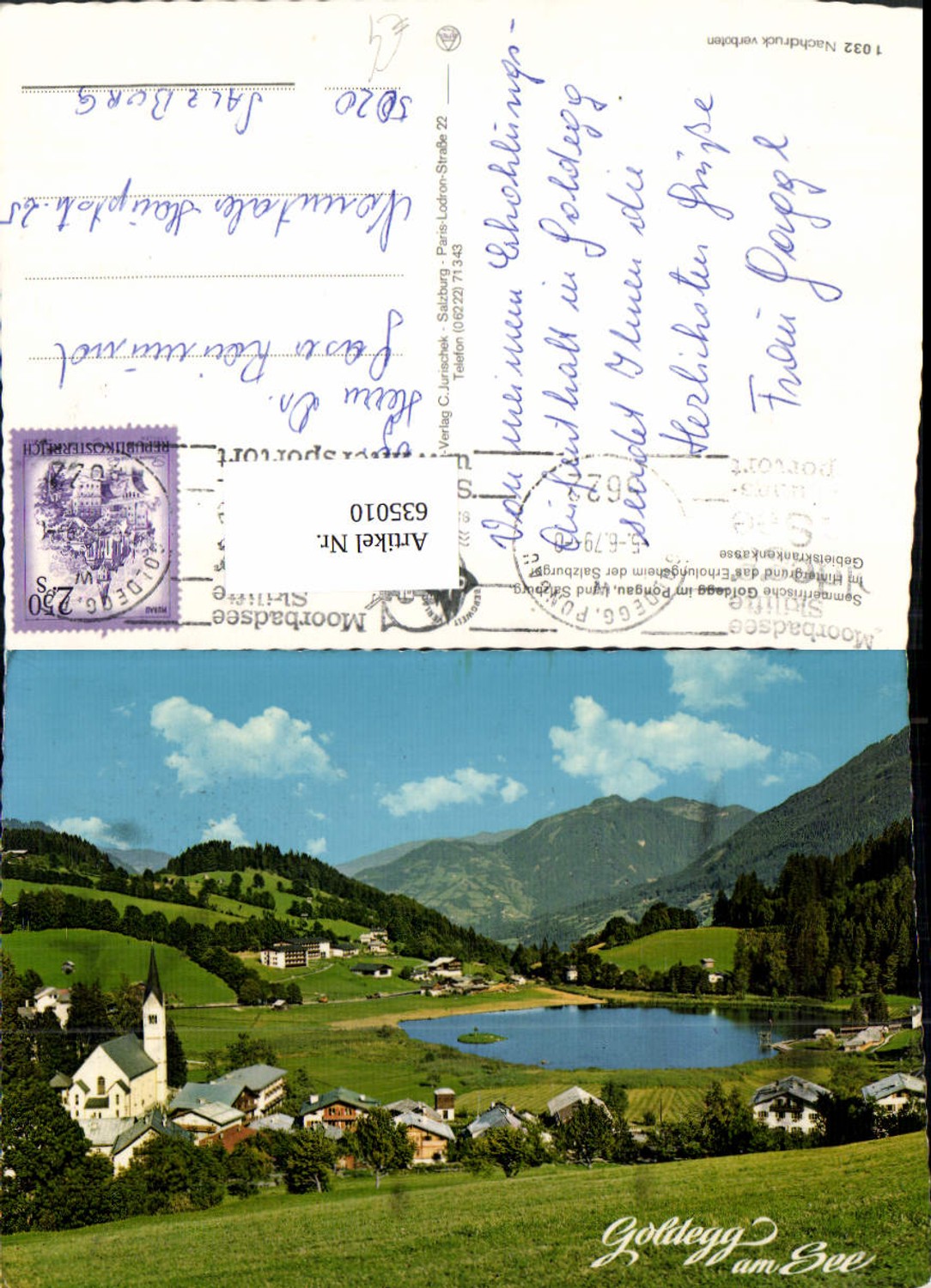 635010, Goldegg i. Pongau View with recreation home of the Salzburg Regional Health Insurance Fund