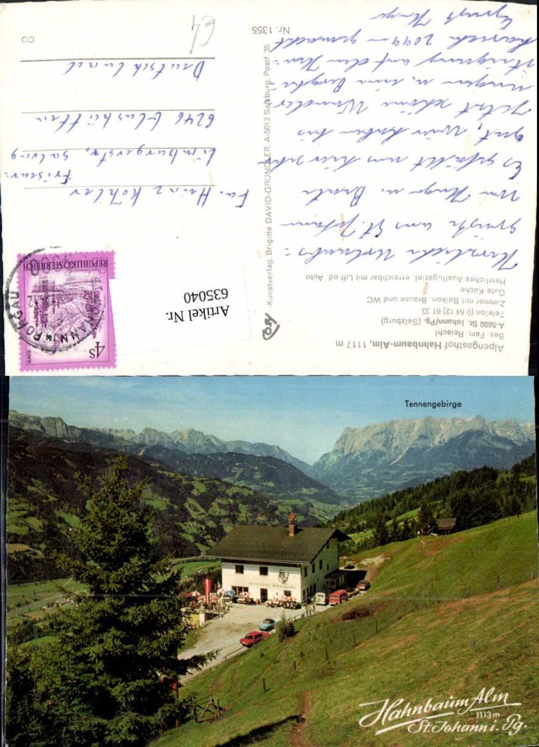 635040, St. Johann i. Pongau Alpengasthof Hahnbaum-Alm VW Bus