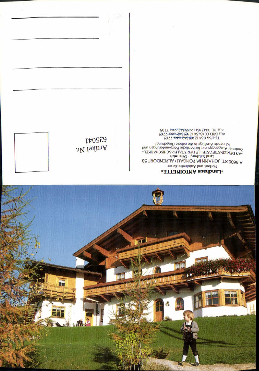 635041, St. Johann i. Pongau, Landhaus Antoinette Bub, young man, traditional costume, lederhosen