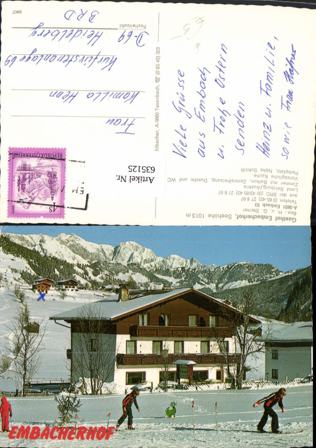 635125,Embach Lend Gasthof Embacherhof Wintersport Kinder