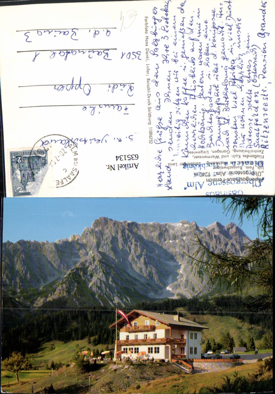 635134,Dienten a. Hochkönig Alpengasthaus Pension Übergossene Alm