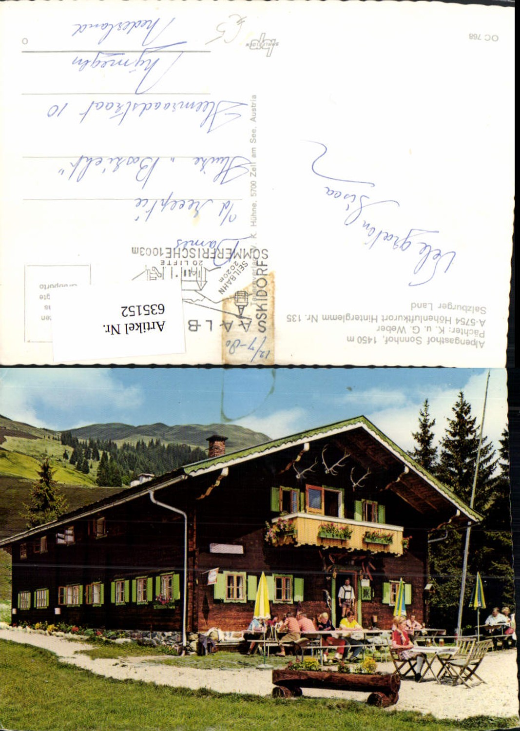 635152,Hinterglemm Saalbach-Hinterglemm Alpengasthof Sonnhof