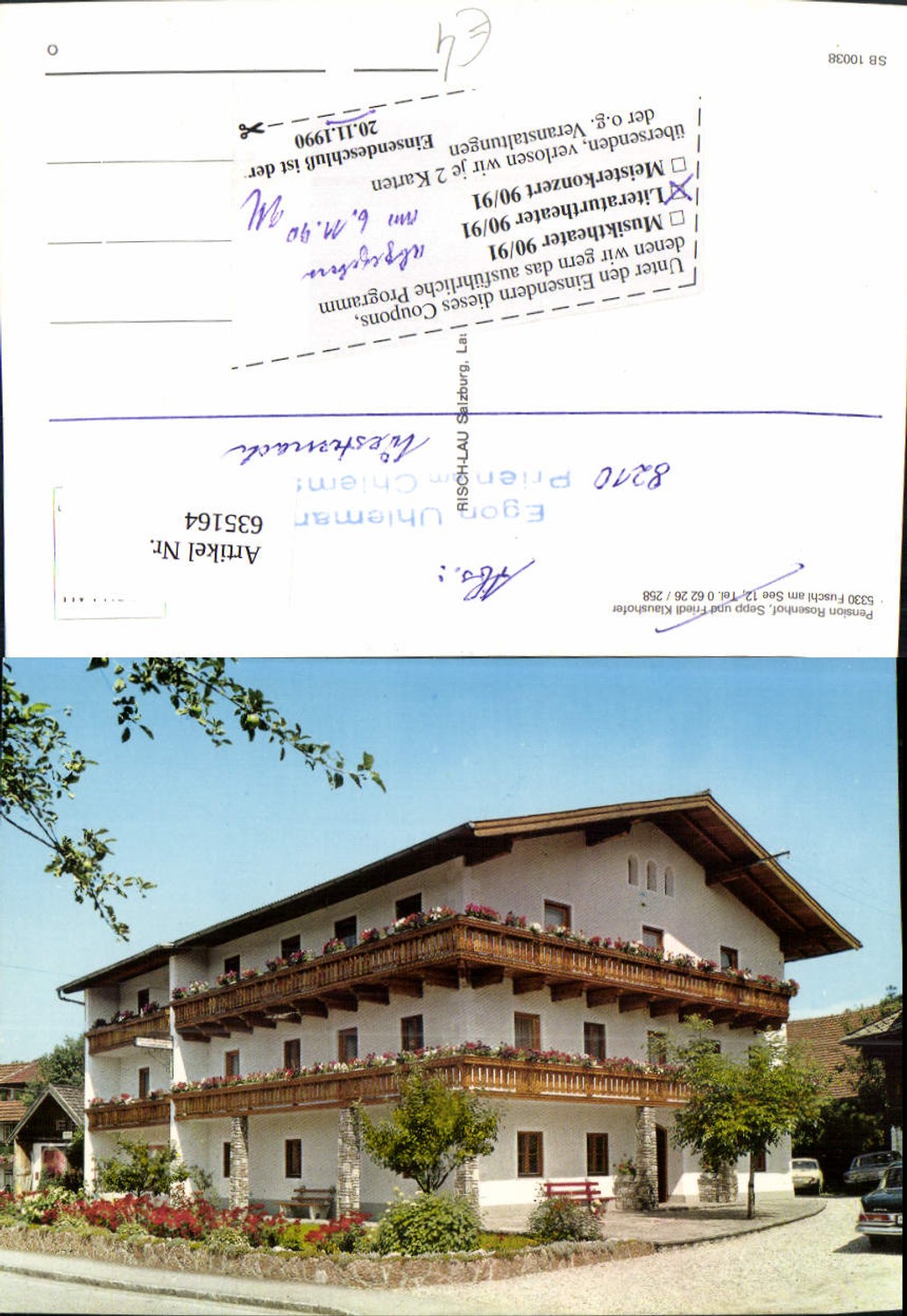 635164, Fuschl am See Pension Rosenhof