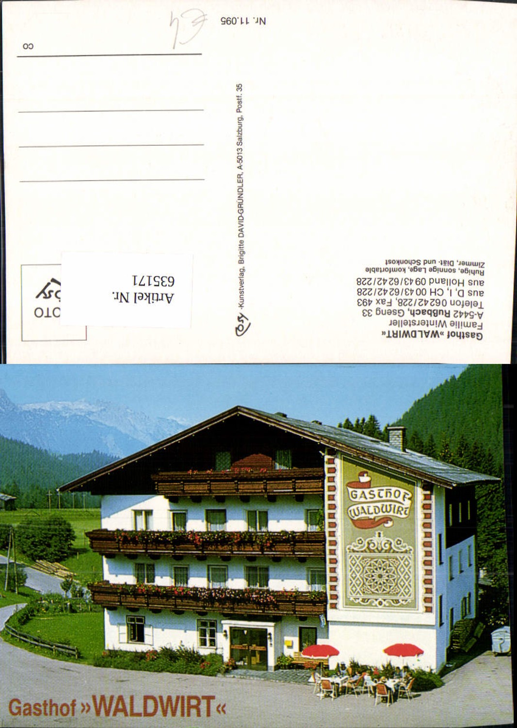 635171,Rußbach am Paß Gschütt Gasthof Waldwirt