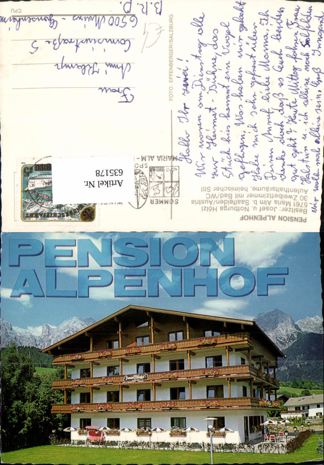 635178,Maria Alm a. Steinernen Meer Pension Alpenhof