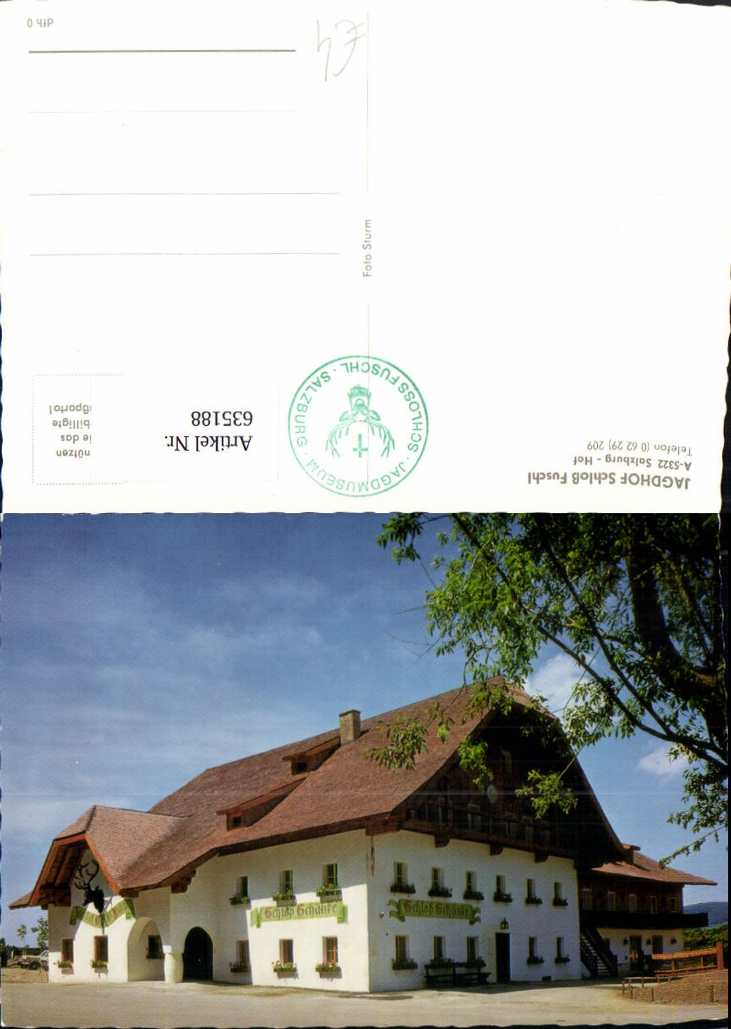 635188, Hof near Salzburg, Fuschl Hunting Lodge