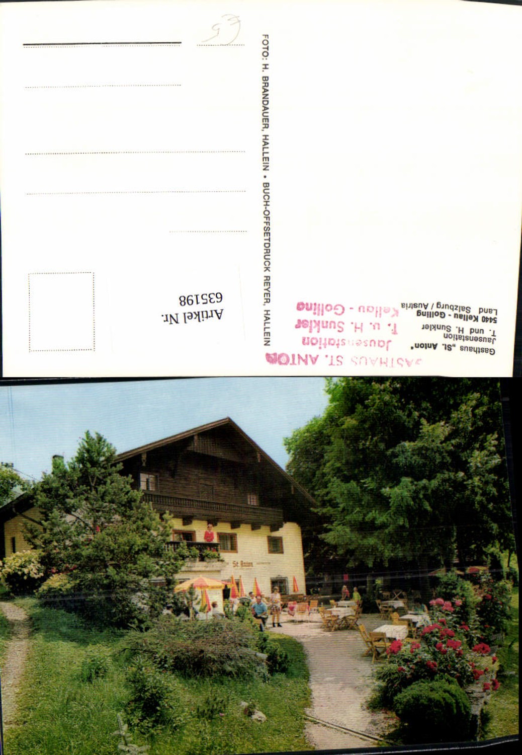 635198,Kellau Golling an der Salzach Gasthaus St Anton Jausenstation