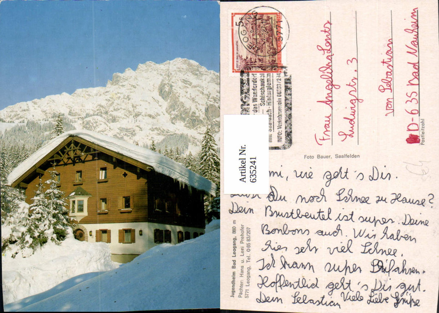 635241,Leogang Jugendheim Bad Leogang Winteransicht