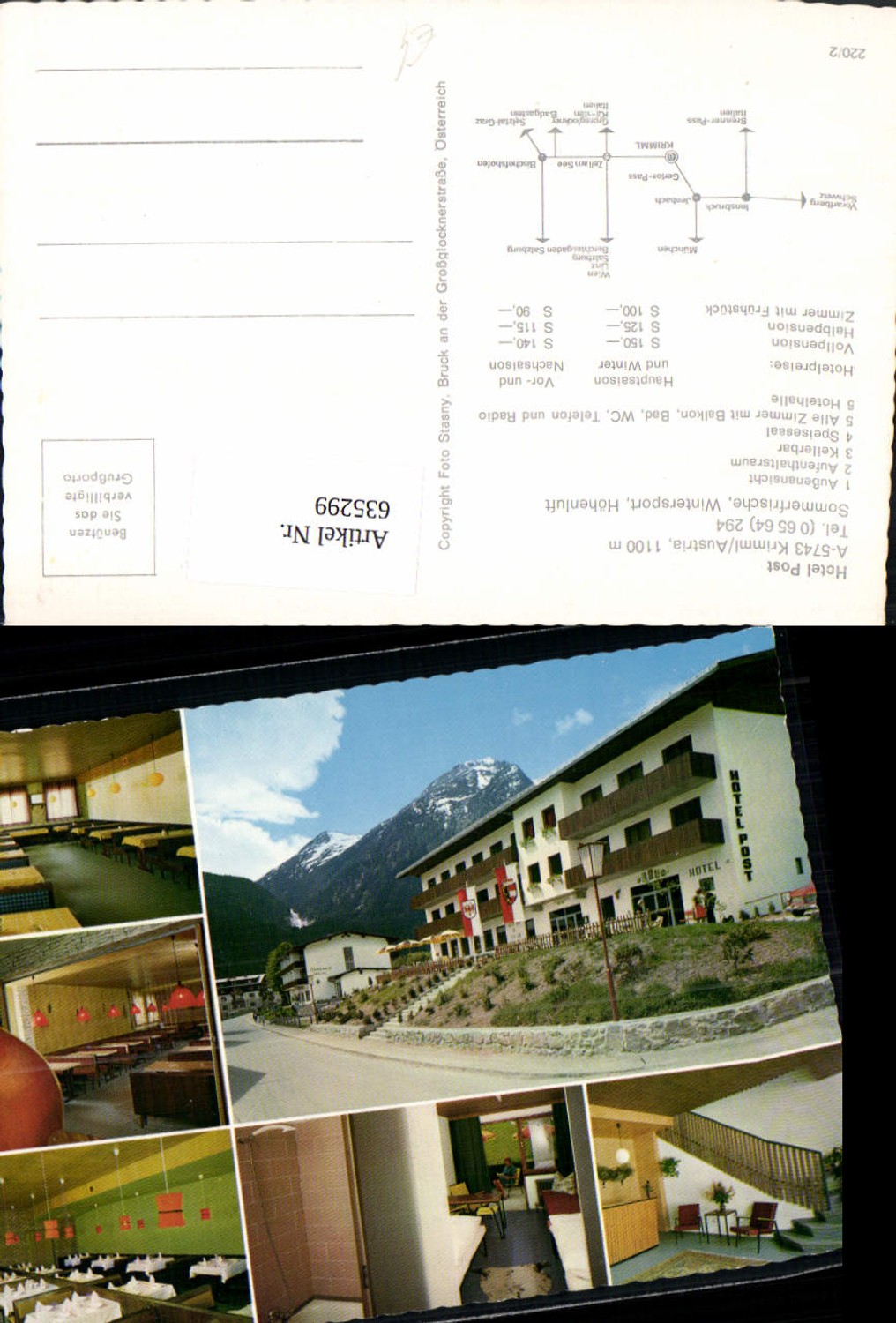635299,Mehrbild Ak Krimml Hotel Post Innenansichten