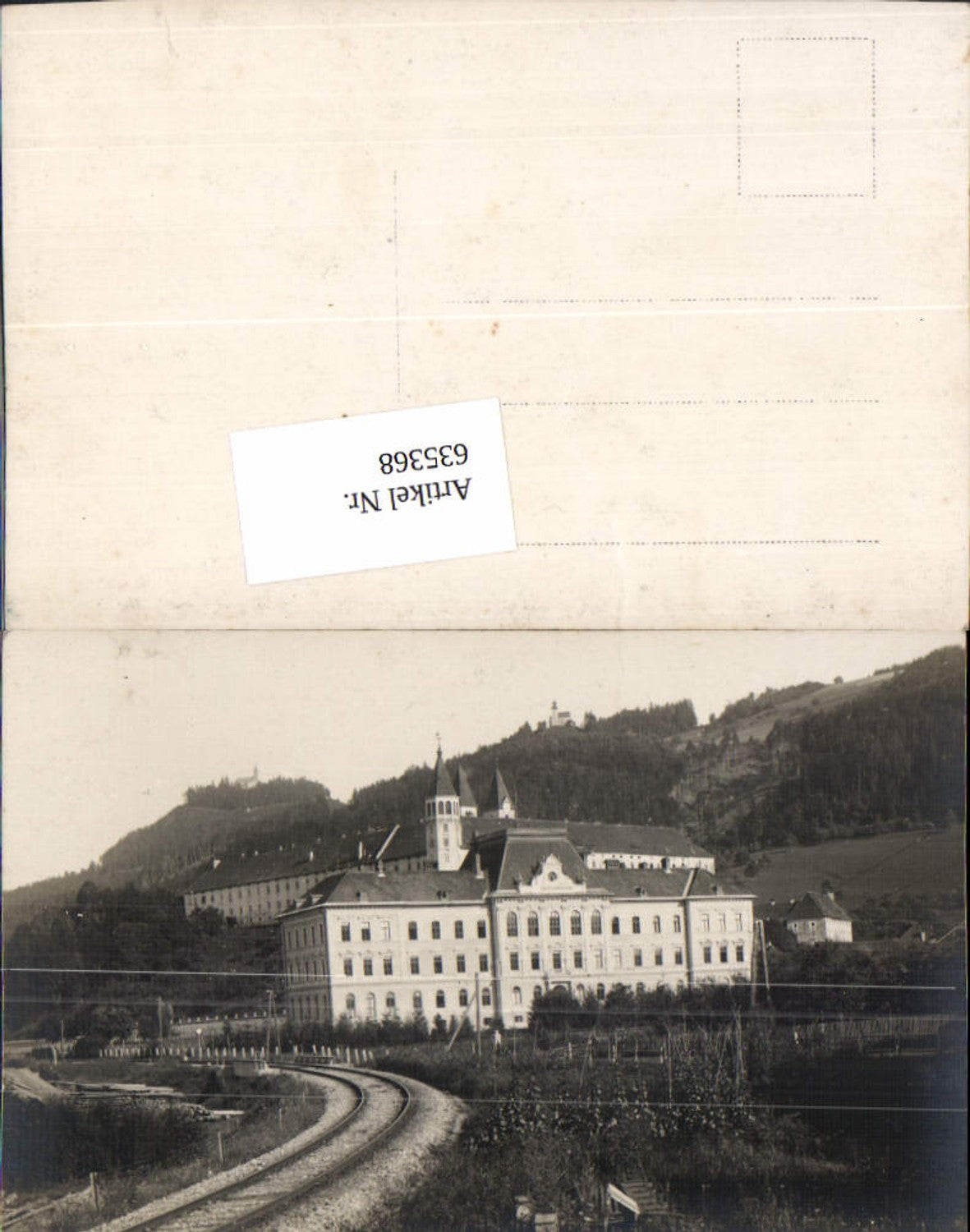 635368,Foto-AK Obergymnasium Gymnasium Schule Lilienfeld Umgebung