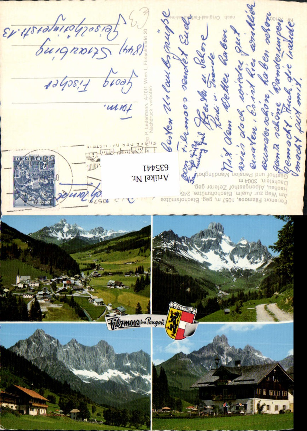 635441, Multi-image Ak Filzmoos against Bischofsmütze Gasthof Mandlinghof
