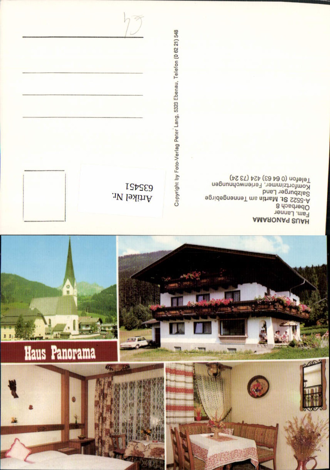 635451, Multi-image postcard St. Martin in Tennengebirge House Panorama