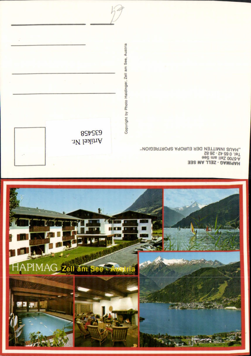 635458,Mehrbild Ak Zell a. See Hapimag