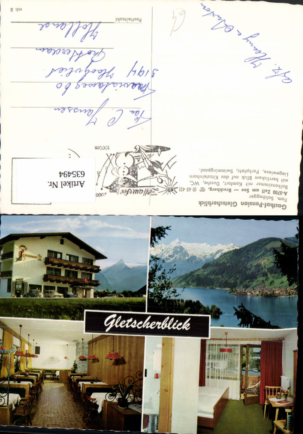 635494,Mehrbild Ak Zell a. See Gasthof Pension Gletscherblick