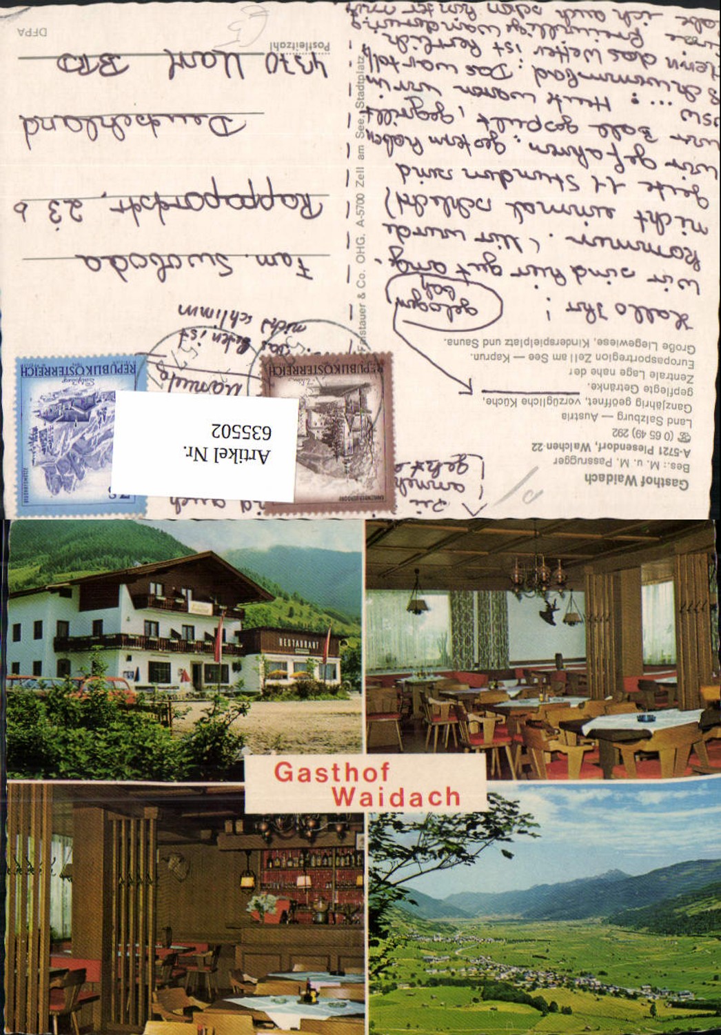 635502,Mehrbild Ak Piesendorf Walchen Gasthof Waidach