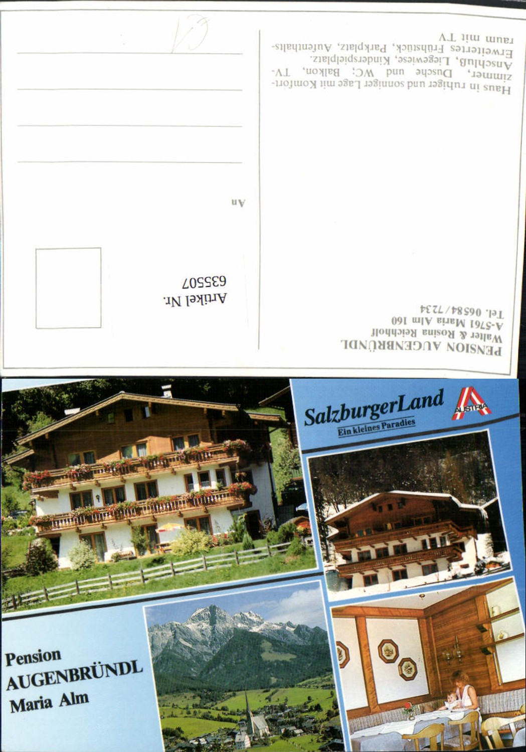 635507,Mehrbild Ak Maria Alm am Steinernen Meer Pension Augenbründl
