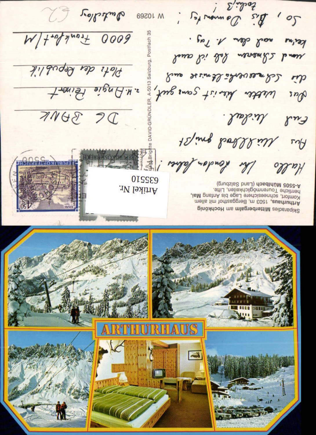 635510,Multi-image Ak Mühlbach a. Hochkönig Mitterbergalm Arthurhaus Winter sports