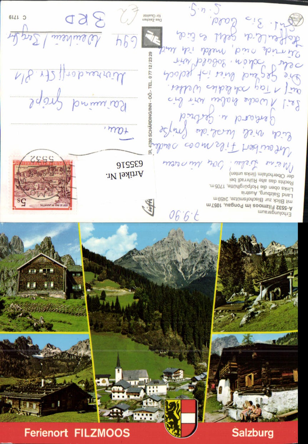 635516,Multi-image Ak Filzmoos i. Pongau Bischofsmütze Hofprüglhütte