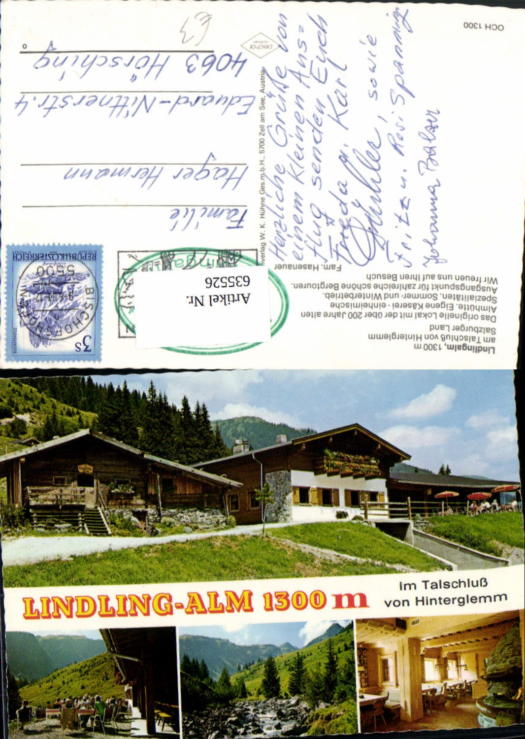 635526,Mehrbild Ak Lindlingalm a. Talschluß v. Hinterglemm Saalbach-Hinterglemm