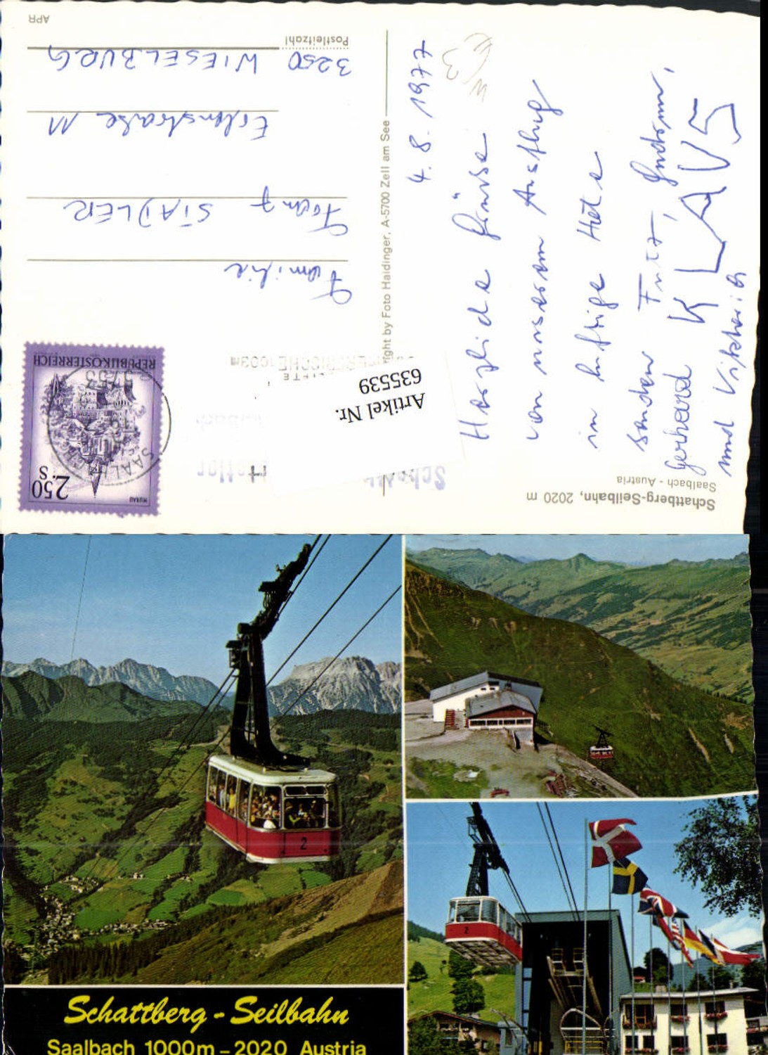 635539,Mehrbild Ak Schattbergseilbahn Seilbahn Saalbach-Hinterglemm