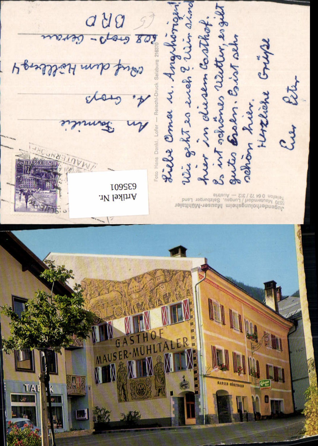 635601,Mauterndorf i. Lungau Jugenderholungsheim Gasthaus Mauser-Mühltaler