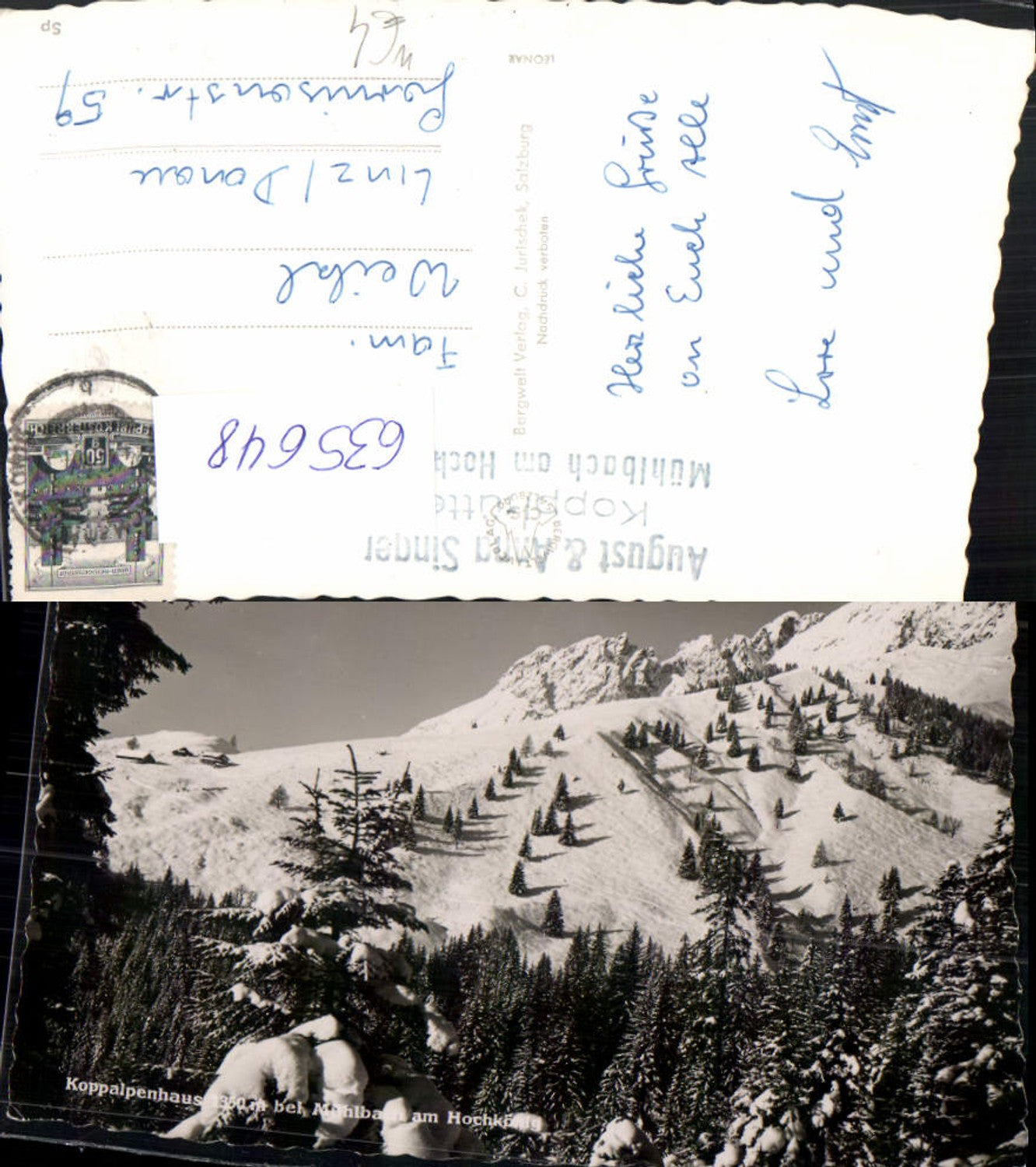 635648,Foto Ak Koppalpenhaus b. Mühlbach a. Hochkönig Winteransicht