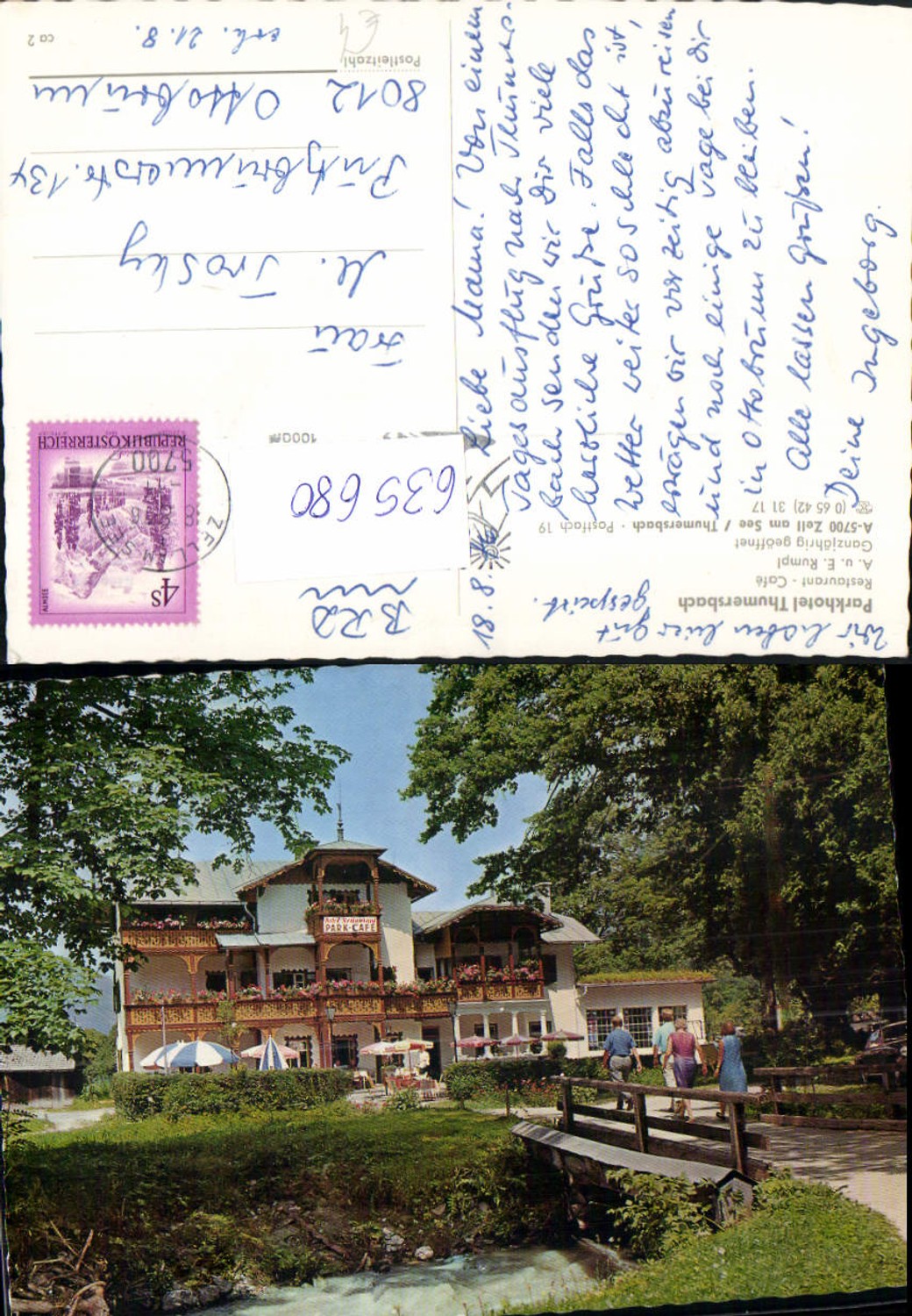 635680,Zell a. See Parkhotel Thumersbach Brücke