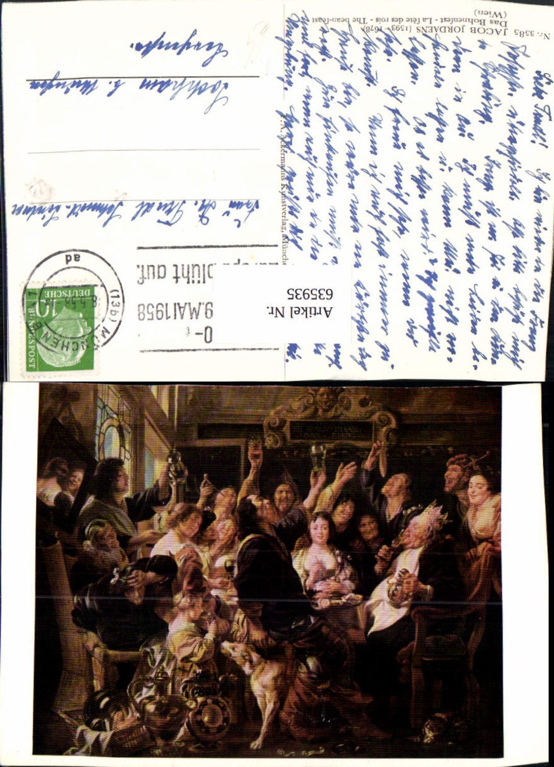 635935,Künstler Ak Jacob Jordaens Das Bohnenfest La fete des rois