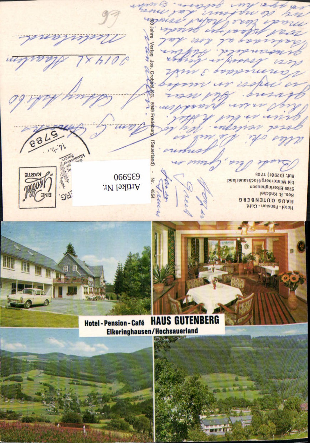 635990,Elkeringhausen b. Winterberg Hochsauerland Hotel Pension Haus Gutenberg