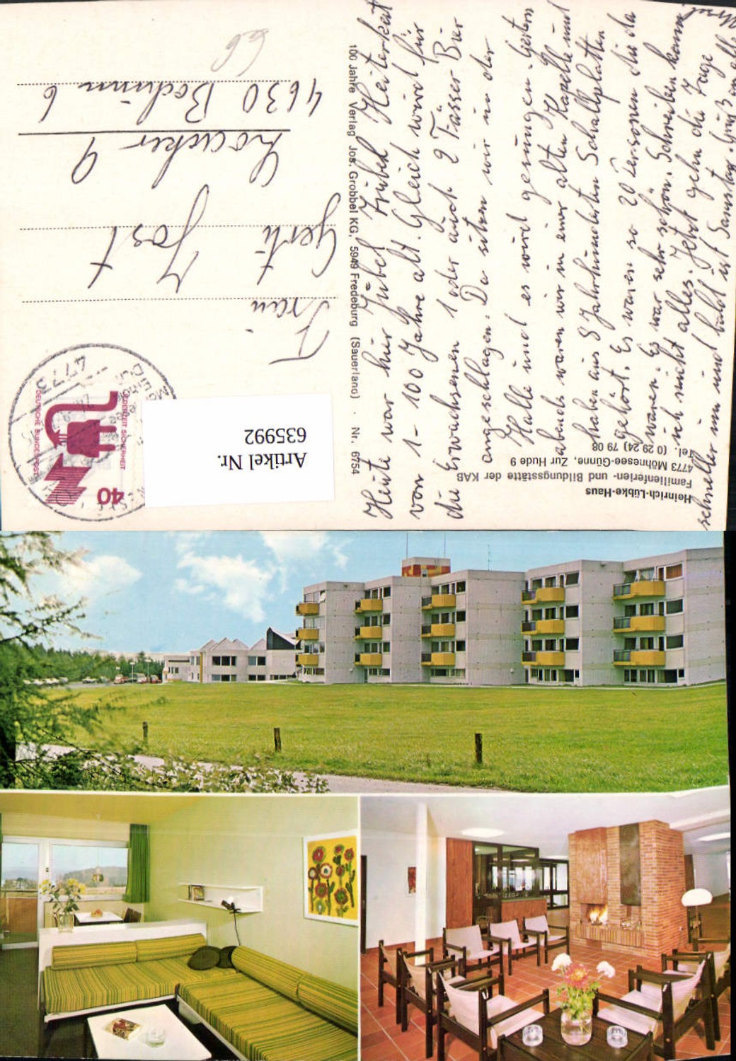 635992,Mehrbild Ak Möhnesee Günne Heinrich-Lübke-Haus