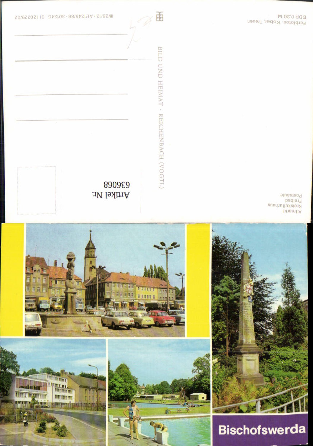 636068,Mehrbild Ak Bischofswerda Brunnen