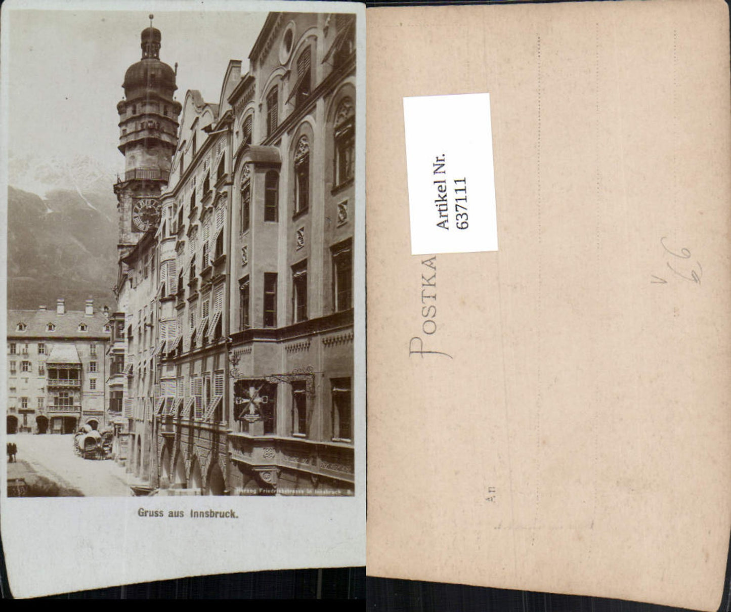 637111,Fotokunst Fritz Gratl Gruß aus Innsbruck Herzog Friedrichstraße