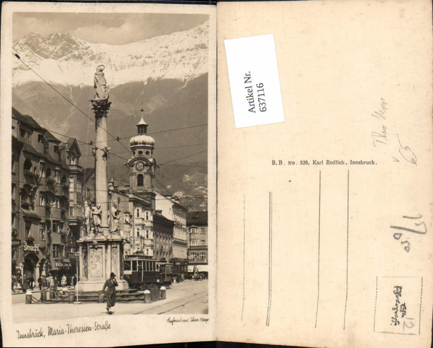 637116,Fotokunst Theo Heep Innsbruck Marie Theresienstraße Straßenbahn