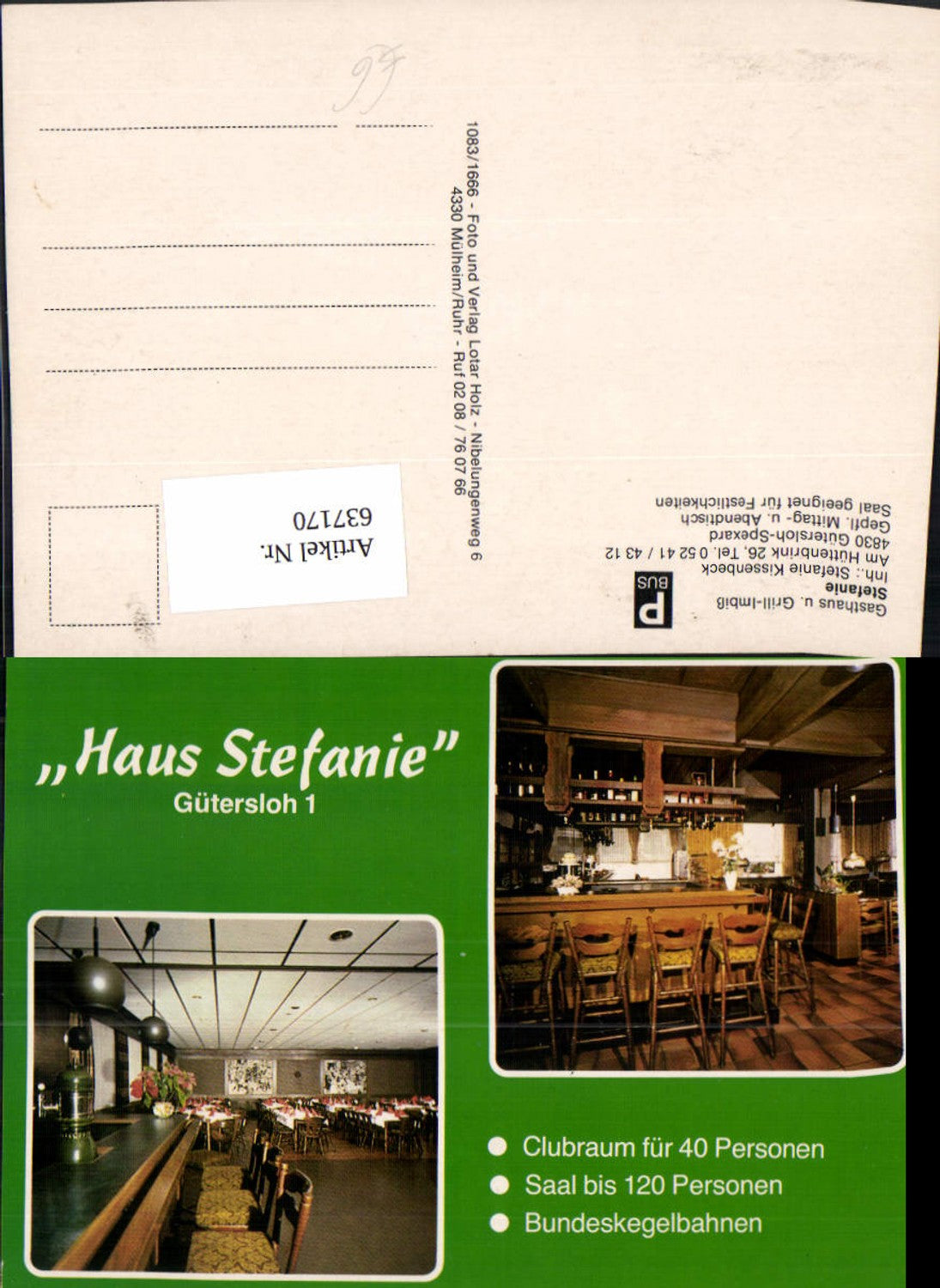 637170,Mehrbild Ak Gütersloh Spexard Gasthaus Stefanie