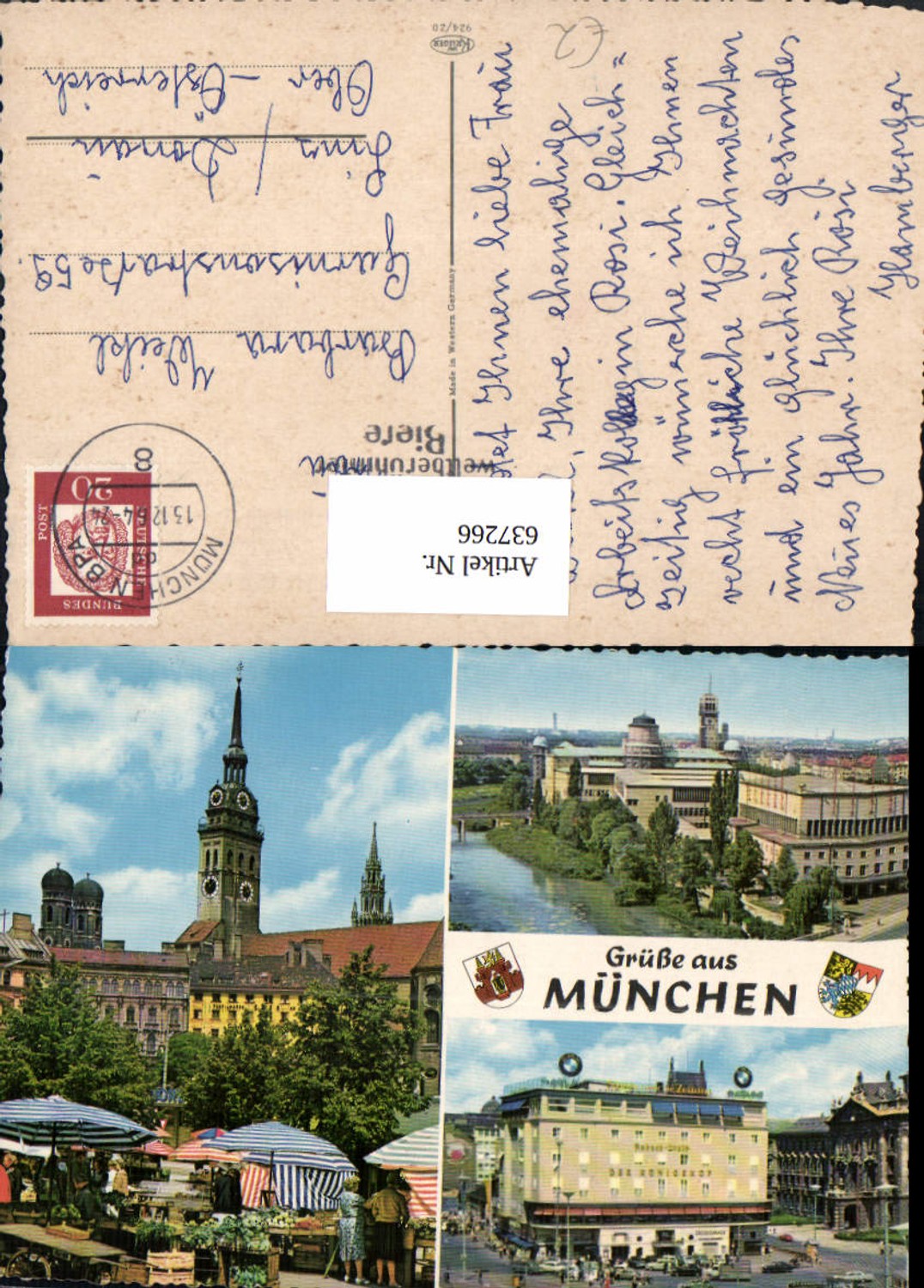 637266,Mehrbild Ak München Der Königshof Kirche Teilansicht