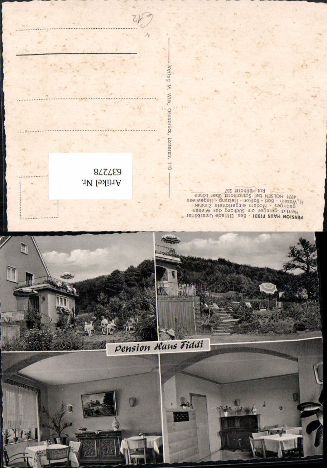 637278,Mehrbild Ak Holsen b. Schnathorst über Löhne Hüllhorst Pension Haus Fiddi