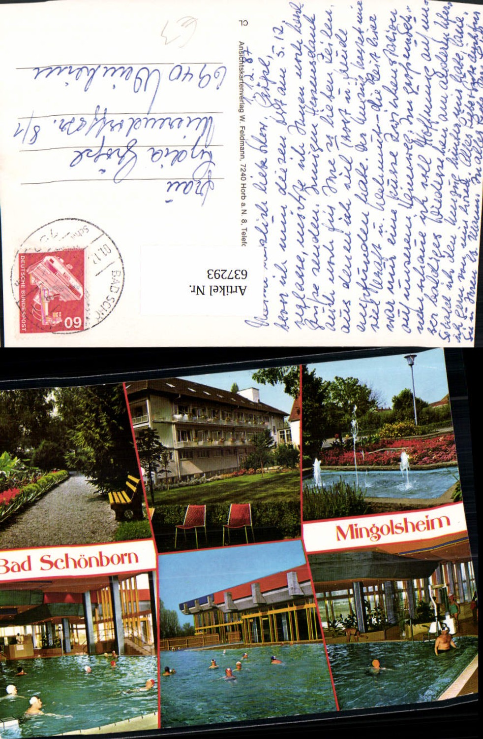 637293,Mehrbild Ak Bad Schönborn Mingolsheim Schwimmbad