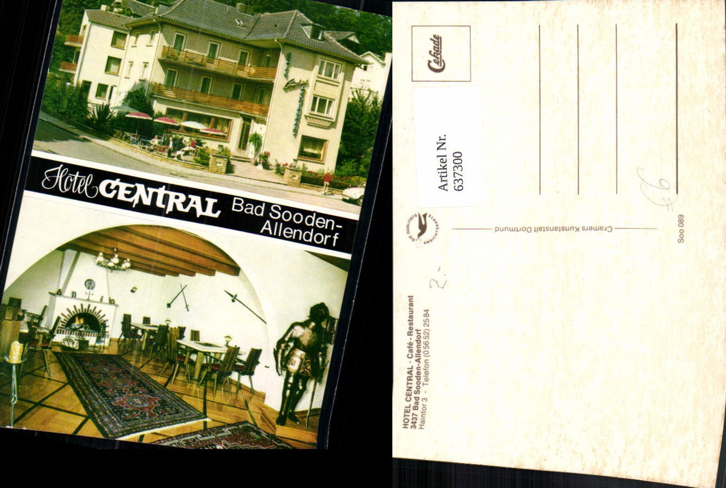 637300,Mehrbild Ak Bad Sooden-Allendorf Hotel Central