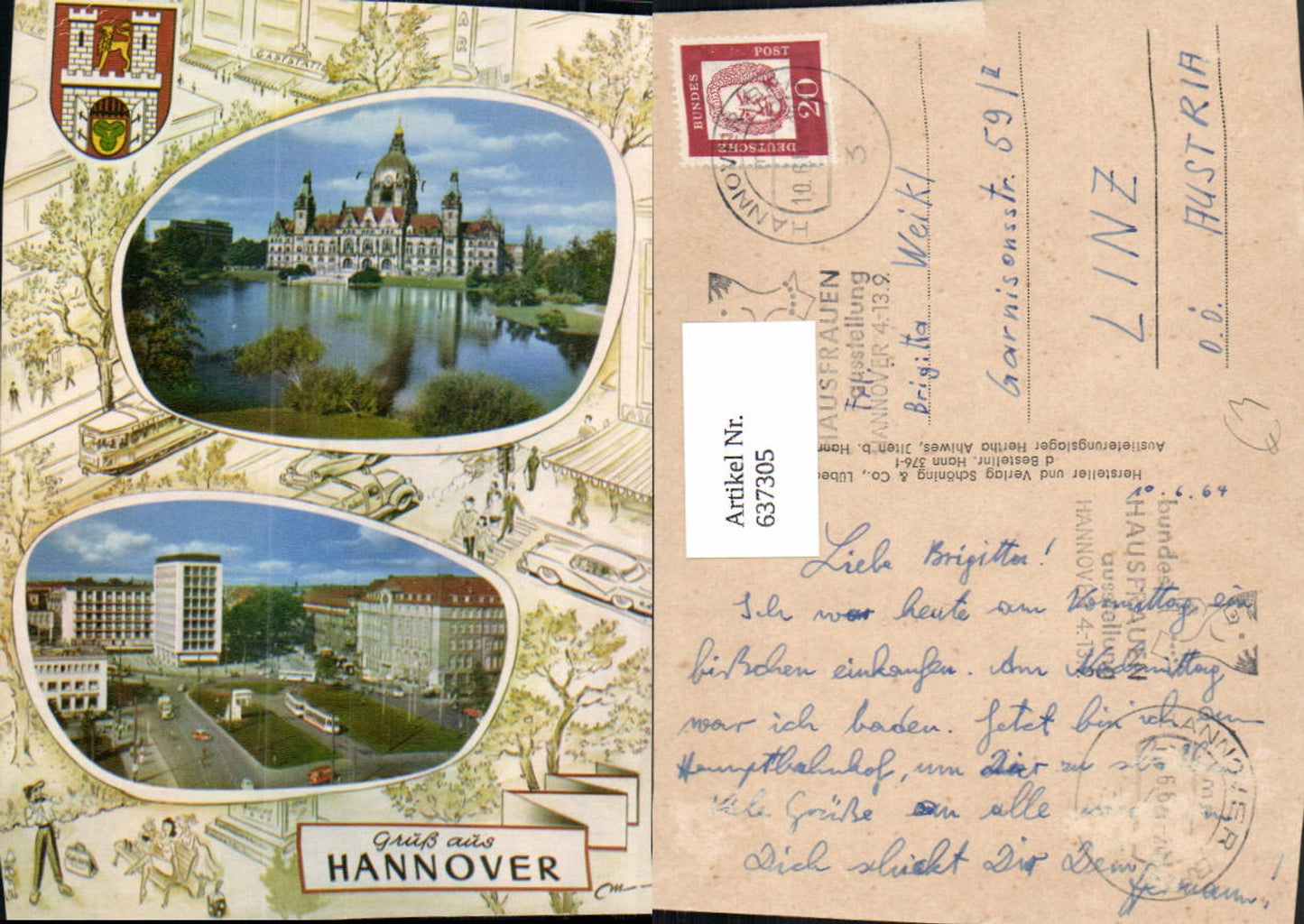 637305,Mehrbild Ak Hannover Rathaus