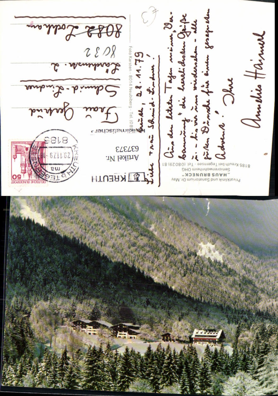 637373,Kreuth b. Tegernsee Haus Bruneck Winteransicht