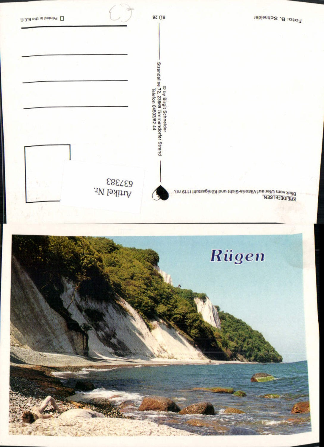 637383,Rügen Kreidefelsen Blick v. Ufer auf Viktoria-Sicht u. Königsstuhl
