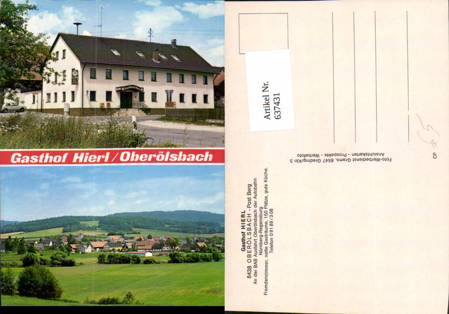 637431,Mehrbild Ak Oberölsbach Gasthof Hierl Berg bei Neumarkt in der Oberpfalz